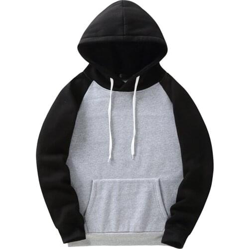 PARKLEES Mens Patchwork Oversized Fleece Sweatshirts Hooded Casual Solid Warm Hoodies Korean Style Streetwear HarajukuTops