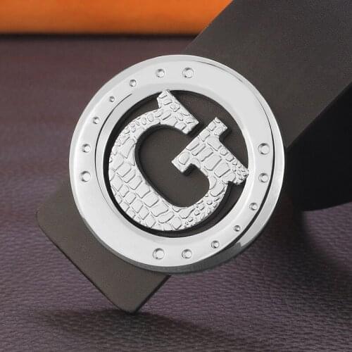 High Quality G letter belt men fashion luxury brand Waist strap Cowskin genuine leather designer Casual Waistband ceinture homme