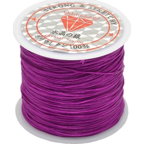 0.5mm Elastic Cord, 50m/roll Beading Cord Stretchy String for Bracelets, Necklace, Jewelry Making and Crafts