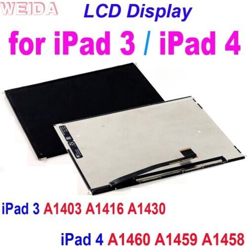 9.7" LCD Replacement for iPad 3 LCD A1403 A1416 A1430 Display Screen Panel Without Touch for iPad 4 Display A1460 A1459 A1458