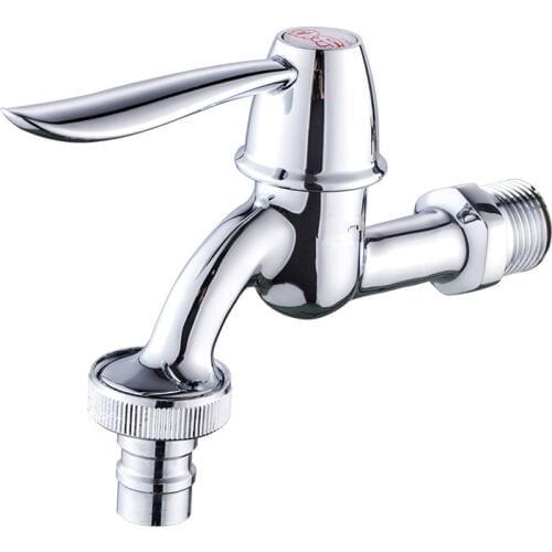3/4' Bathroom Faucet Luxury Brass Chrome Water Tap Outdoor Faucet Garden Bibcock Tap Bathroom Washing Machine Faucet