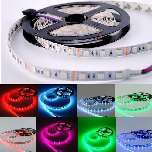 LED Strip 5050 DC12V 60LEDs/m 5m/lot Flexible LED Light RGB RGBW 5050 LED Strip