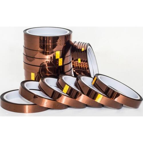 Hot Sale 12mm x 30m High Temperature Heat Resistant Polyimide Anti-heat Adhesive Tape 260-300 Degree