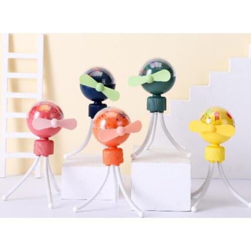 Fan Starry Sky Projection Octopus Fan Night Starry Sky Atmosphere Light USB Handheld Charging Student Summer Portable Mini Fan