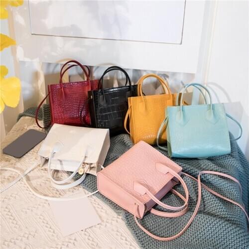 Luxury Women Shoulder Bag Crocodile Pattern Classic Solid PU Leather Crossbody Bag New Fashion Female Handbag