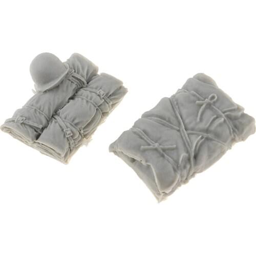 2Pcs 1:35 Resin Soldier Package Hat Bag Model Toy Layout For Scene