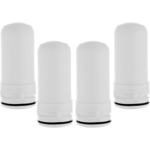 4 Pieces Replacement Ceramic Tap Water Filter Cartridge for Home Kitchen