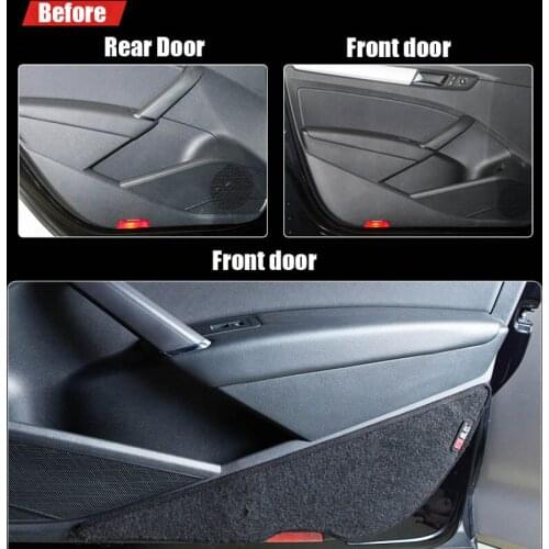 4pcs Fabric Door Protection Mats Anti-kick Decorative Pads For Volkswagen Passat
