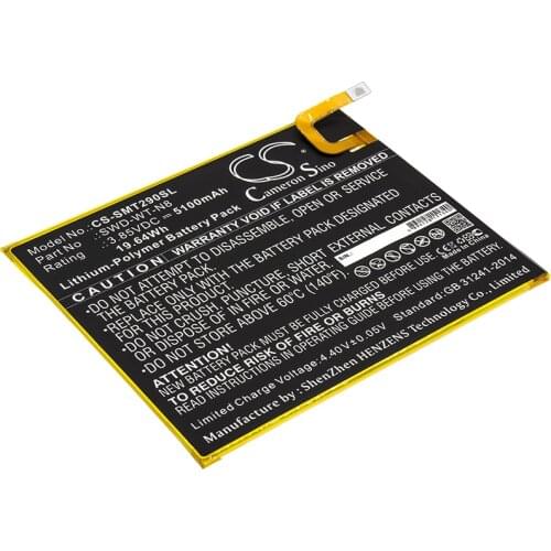 CS 5100mAh / 19.64Wh battery for Samsung Galaxy Tab A 8.0 2019, SM-T290, SM-T295, SM-T295C, SM-T295N SWD-WT-N8