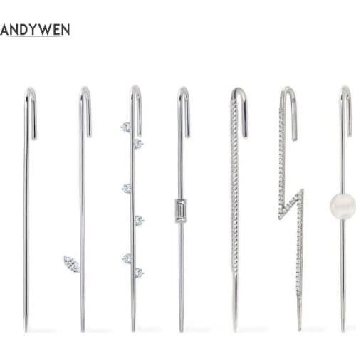 Женские серебрянные серьги ANDYWEN China At AliExpress