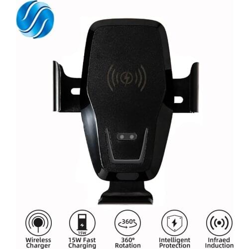 Hippcron Car Phone Wireless Charger Stand Automatic Clamping Infrared Auto Induction Fast Charging For iPhone X XS