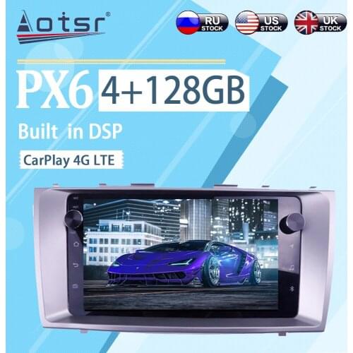 4+128GB For Toyota Camry 2006 - 2011 Android 10 Wireless Carplay Car Multimedia Radio Player GPS Navigation Stereo Player