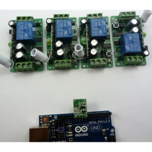 Bx003 1pcs 433mhz Transmitter Module And Ak029 4pcs Wireless Relay Controller Module Arduino Uno Mega2560