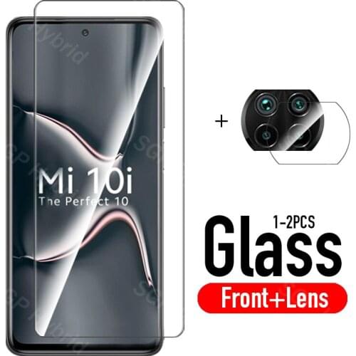 For xiaomi mi 10i glass 2in1 camera lens protector for xiaomi mi 10i my 10 i xiaomi10i xiomi xaomi tempered glass safety film