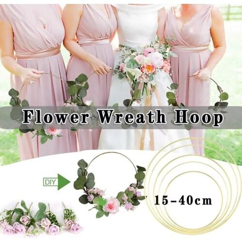 15-40cm Gold Metal Ring Hoops DIY Craft Wind Chimes Accessories Hanging Decorations for Wedding Decoration Handmade Home Decor