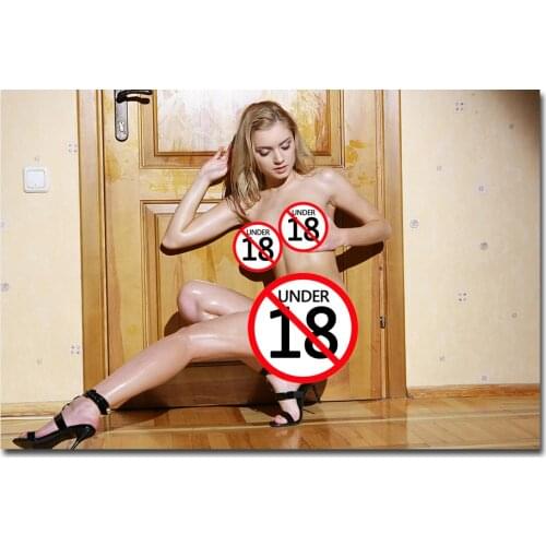 Beautiful Young Girl Sexy Blonde Photo Decorative Posters and Prints Canvas Painting Wall Art Picture For Living Room Decor