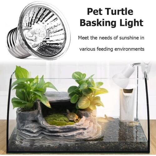 Reptile Lamp Pet Amphibians Lizards Heating Bulb Turtle Basking UVA + UVB Lights for Household Turtle Accessories