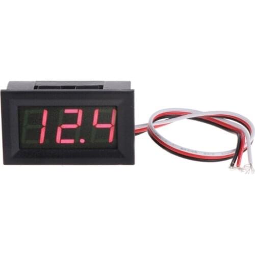 Mini Voltmeter Tester Digital Voltage Test Battery DC 0-40V Red/Blue/Green Auto Car