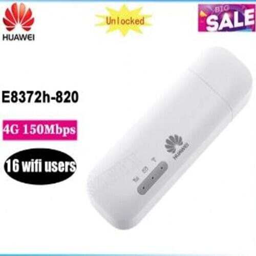 20pcs Original Unlocked Huawei E8372 150Mbps Modem 4G Wifi E8372h-820 4G LTE Wifi Modem Support 10 wifi users