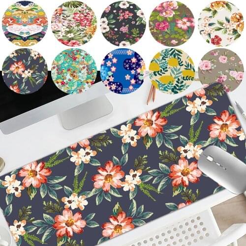 Mouse Pad League of Legends Gaming Mouse Pad PU Leather Flower Pattern Series Mouse Pad Large Durable Non-slip Keyboard Mousepad