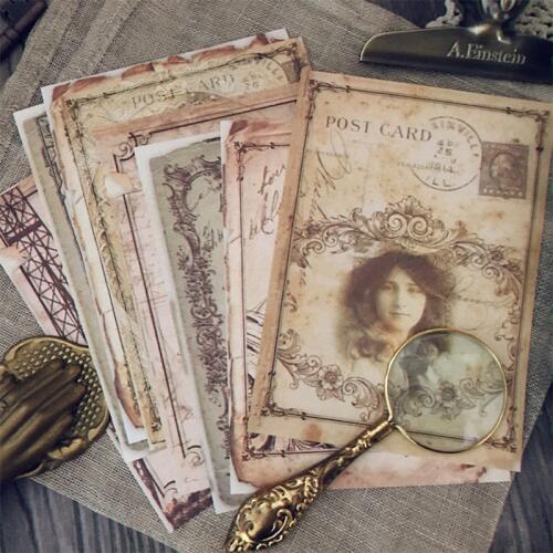 Vintage yellowed old photo series stickers DIY junk journal scrapbook album diary mobile computer happy plan decoration stickers