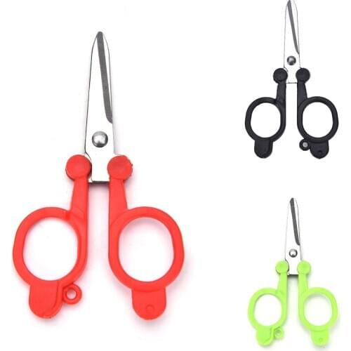 Newest Multicolor Useful Trimming Scissors Nippers Clippers Sewing Embroidery Yarn Stainless Steel folding small scissors