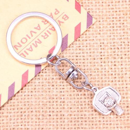 New Fashion Keychain 20x15mm basketball basket Pendants DIY Men Jewelry Car Key Chain Ring Holder Souvenir For Gift