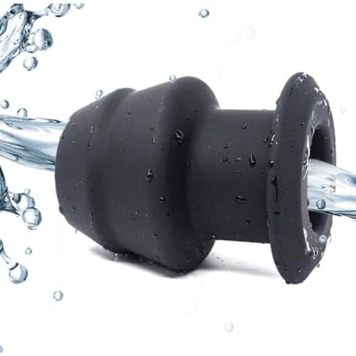 2021Silicone Anal Plug Masturbation Device Hollow Anal Plug Expansion Anal Out Spying Anal Expansion 18-year-old Adult Sex Shop