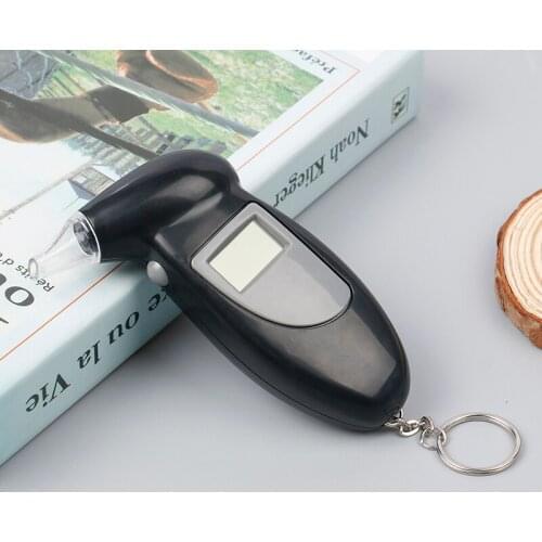 Professional Alcohol Breath Tester Analyzer Detector Test Keychain Breathalizer Breathalyser DeviceLCD Screen