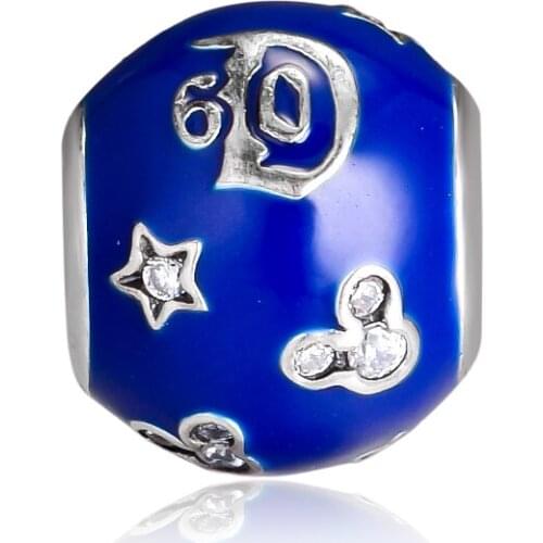 CKK Fit Pandora Bracelets 60th Anniversary Charms 925 Original Sterling Silver Charm Beads for Jewelry Making Bead