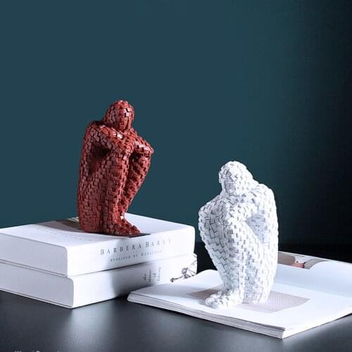 Creative Mosaic Thinker Portrait Plaster Ornaments Silicone Mold Character Scented Candle Handmade Soap DIY Epoxy Tools Supplies