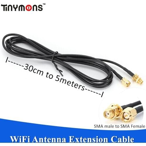 Antenna Extension Cable Cord RG174 SMA Male to SMA Female RF Connector Adapter 4G WiFi Router Antennas Wire Assembly 1M 2M 3M 5M