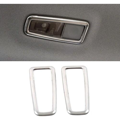 For Hyundai Tucson 2015-2020 Inner Roof Reading Lights Frame Cover Trim Reading Lamp Stainless Steel Decoration Sticker