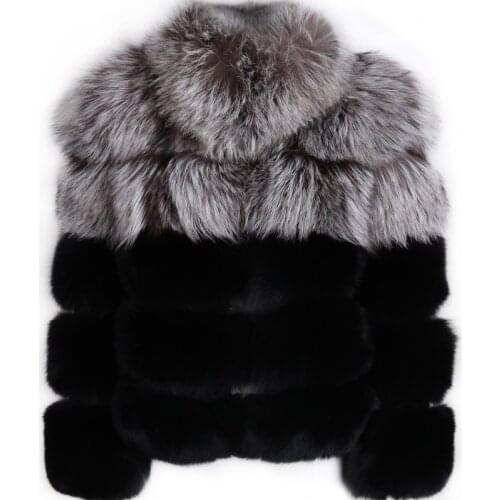 Ladies' natural fur jacket women real fur jacket quality fox fur jacket