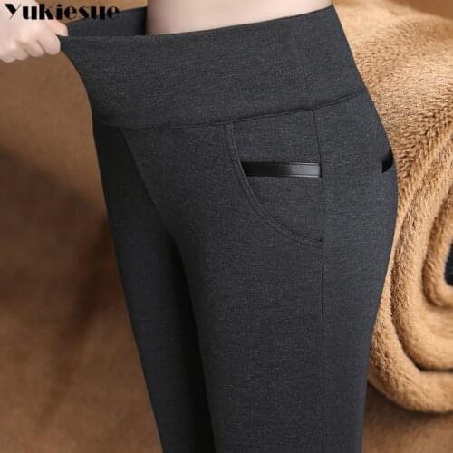 2020 Autumn Winter thick Warm Pants Women Plus Size Velvet Casual Pants Elastic Waist Womens Velvet Pants Korean Trousers