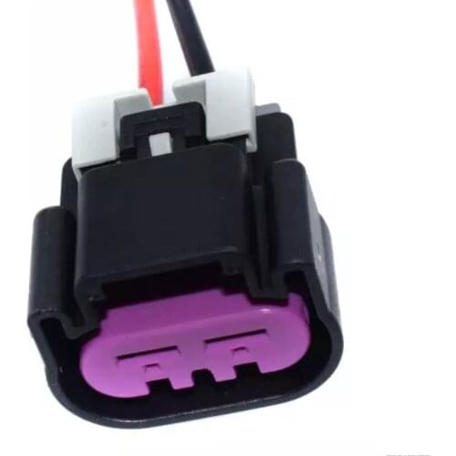 1set 2 Pin 6.3mm Automotive Waterproof Connector Sensor Plug Electrical Auto Fan Cable Wire Socket 15454358 With 15cm 14AWG Wire