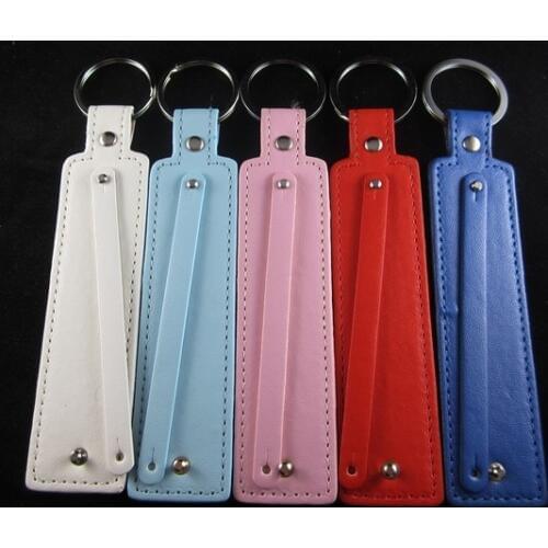 10pcs (8+30)Width*150mm PU leather key chain for 8mm slide charms leter DIY Name Keychain For Jewelry Accessories