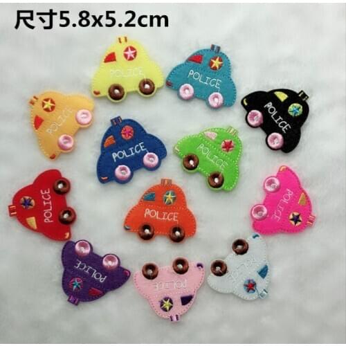 100pcs/lot Embroidery Patches Letters Clothing Decoration Garment Accessories Iron Heat Transfer Traffic Car Kids Decoration