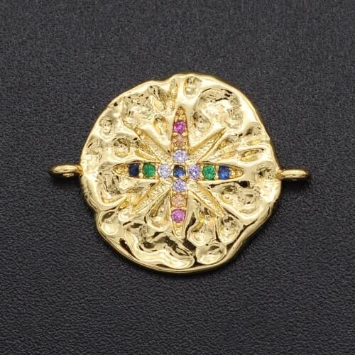 16x20mm CZ Zircon DIY Jewelry Rainbow Star Charm Connectors Wholesale Custom Orders Welcome OEM Order Accepted