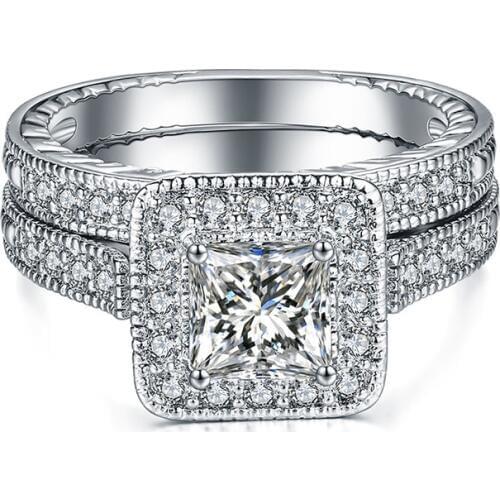 2021 Limited New Arrival Beautiful high-end double Ring Ring Authentic Crystals From Swarovskis Fine Jewelry