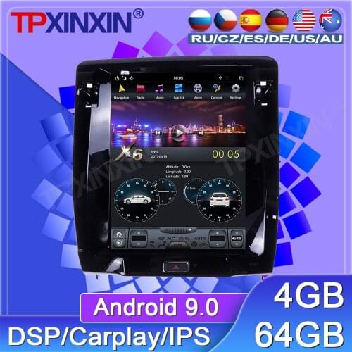 64G For Maserati Quattroporte 2013-2016 Android 9 Car Tape Recorder Multimedia Player GPS Navigation Tesla 12.1'' HD Big Screen