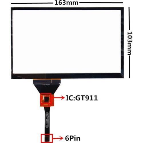 7.1 inch BR FPC0017 Capacitive Touch Digitizer for Car DVD GPS navigation multimedia Touch screen panel Glass