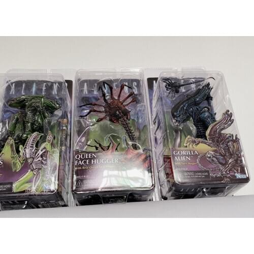 Aliens vs Predator Figure Series Queen Face Hugger Mantis Gorilla Alien PVC Action Figure Toy Horror Gift For Halloween