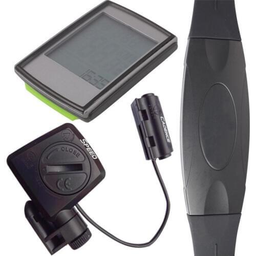 Wireless Bike Computer Cadence Heart Rate Speed Sensor 3 in 1 Multi Functional LED Odometer Speedometer Bicycle Cycling Computer
