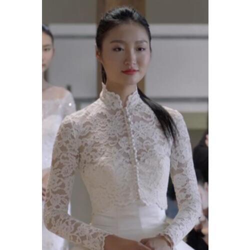 Bolero long sleeves bridal dress lace bolero wedding dresses lace jacket top