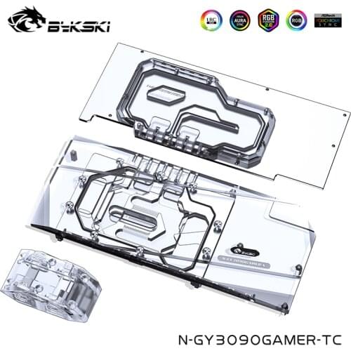 Bykski Video Memory Water Cooling Front Back Plate Block For GALAXY Geforce RTX 3080,3090 GAMER OC Cooler,N-GY3090GAMER-TC