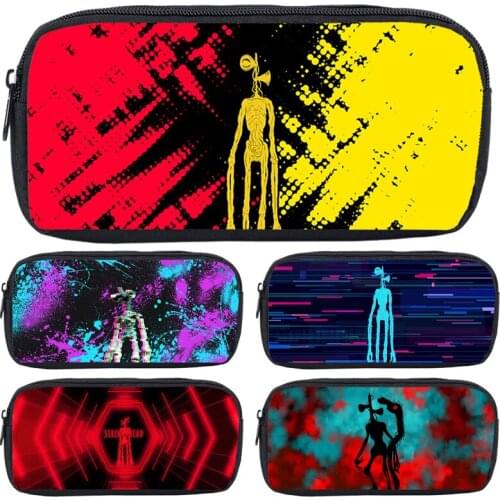 3D Print Siren Head Pencil Case Kids Funny Stationery Supplies Women Cosmetic Bag Kawaii Pen Box Children Funny School Pen Box