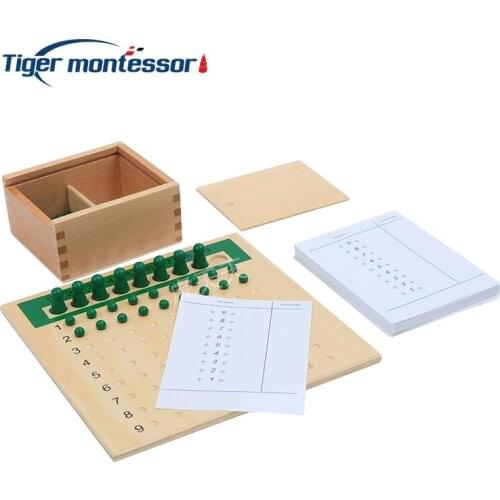 Montessori Wooden Mathematics Materials Division Bead Board and Tables Toys