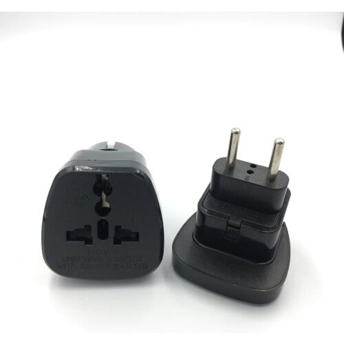 10A 250V Europe 2 Pins Electrical AC Power Adapter Plug Convert US, Swiss, Italy to EU CEE7/16 Standard Plug 4.0MM