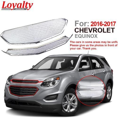 Loyalty Accessories for 2016 2017 CHEVROLET EQUINOX ABS Chrome Front Grille Cover Trim Car Styling